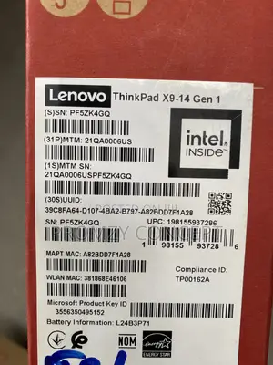 New Laptop Lenovo ThinkPad X9-14 Gen1 32GB Intel Core Ultra 7 SSD 1T
