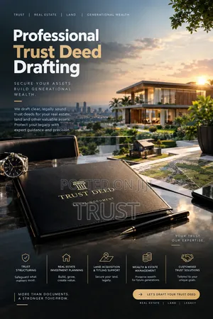 Trustee & Prepare Your Legal Trust Deed for Assets or Investment