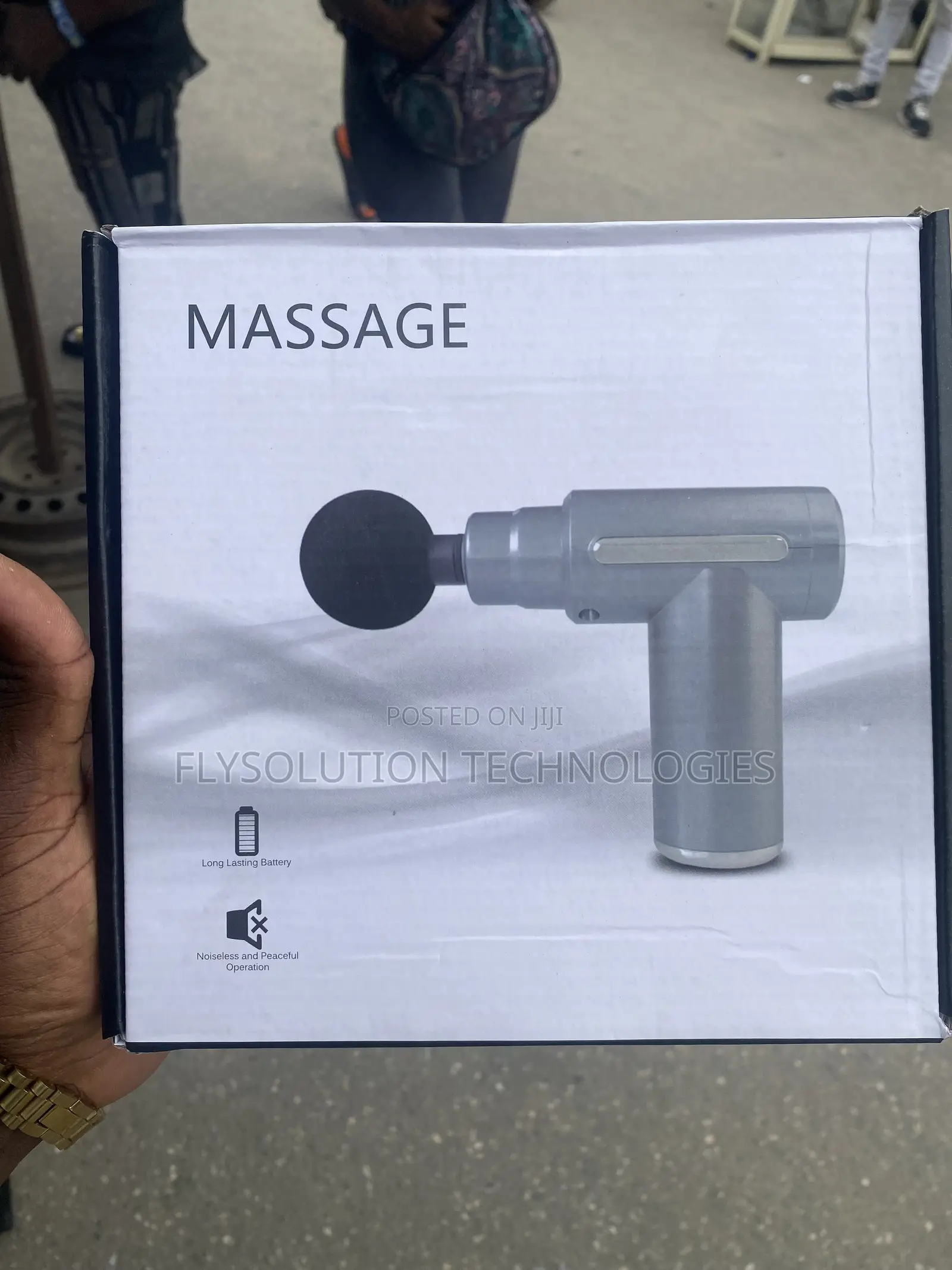 Rechargeable Massage Gun With 4-Interchangeable Heads Adjustable Speed