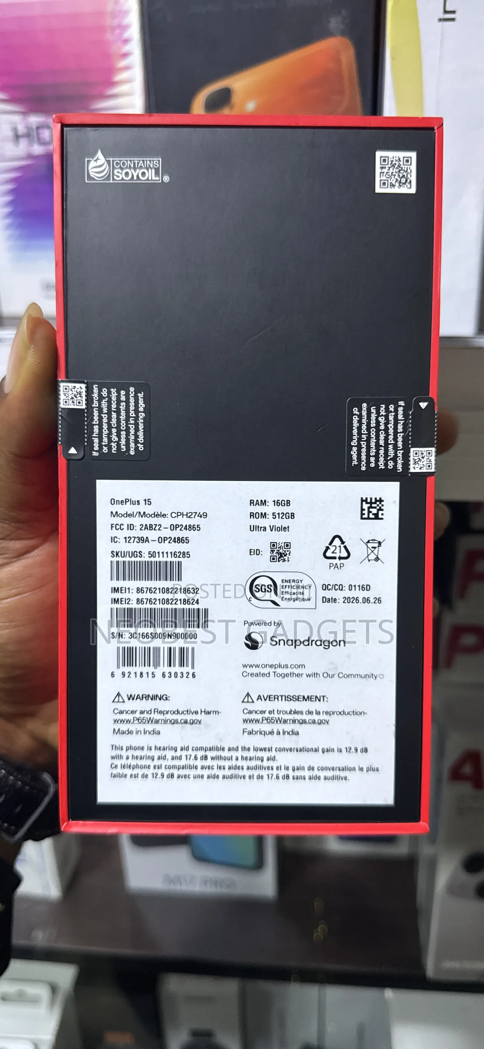 New OnePlus 15 512 GB
