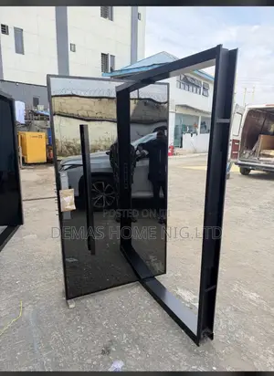 Pivot Door 4 by 7ft Plain Black