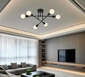 Modern Black 6-Light LuxuryCeiling Light | ContemporaryLED Lighting