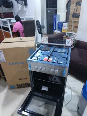 Maxi 50x50 Gas Cooker With 3-Burner Top and Electric Hotplate