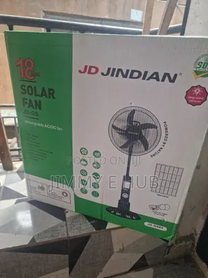 JD JINDIAN 18-Inch Solar Rechargeable Fan