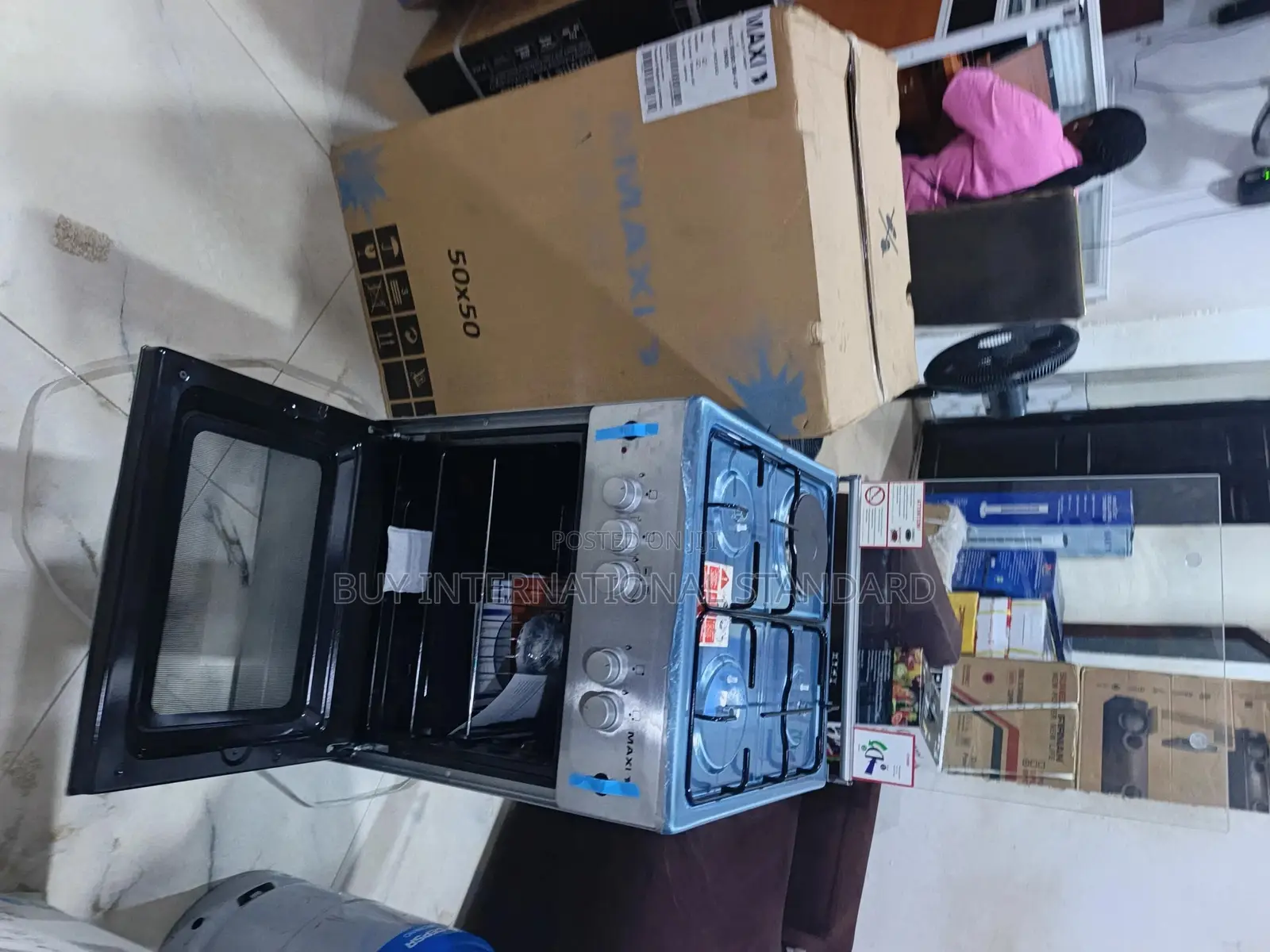 Maxi 50x50 3+1 Stove With Oven for Everyday Kitchen Use