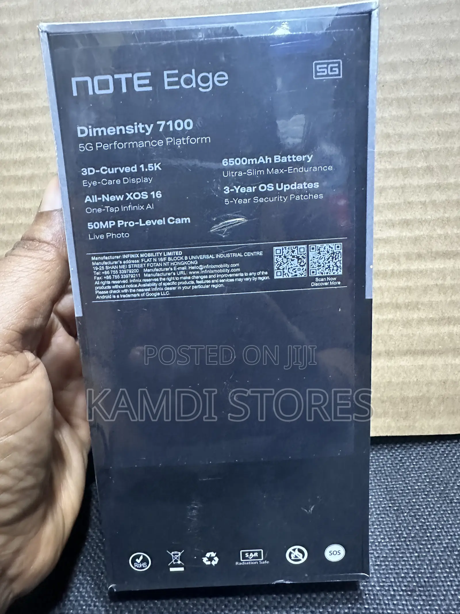 New Infinix Note Edge 128 GB Blue