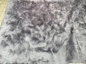 Gray Quality Fluffy Rug 5ftx7ft