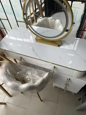 A Modern Luxury Makeup Vanity Set or Dressing Table Set.
