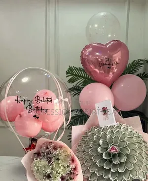 Balloon and Money Flower Gift