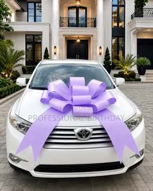 Purple Car Bow Art Card