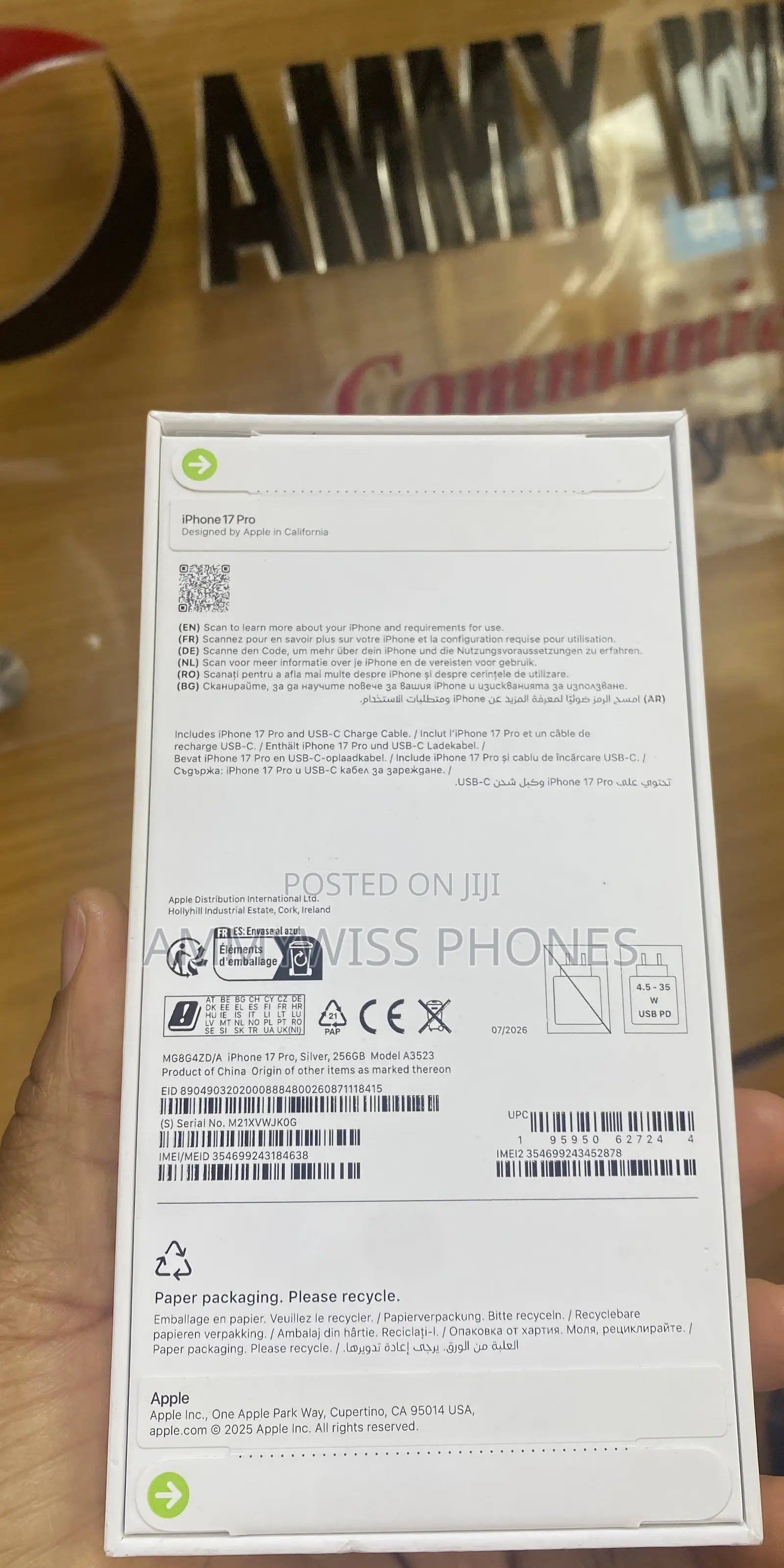 New Apple iPhone 17 Pro 256 GB Silver