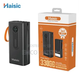 33mah Haisic Powerbank With Led Light and Multiple Charger