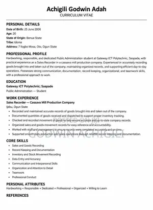 Manufacturing CV