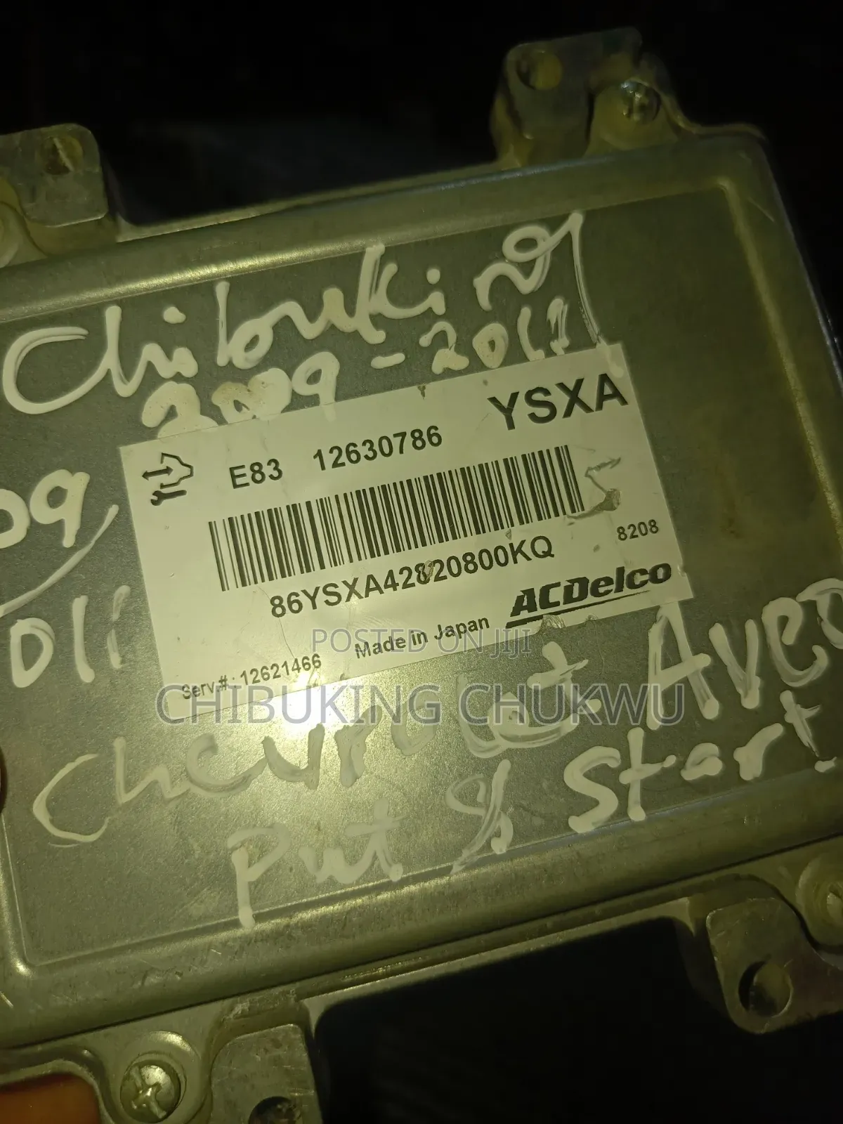 Chevrolet Aveo 2009/2011 Brainbox ECU (Engine Control Unit).