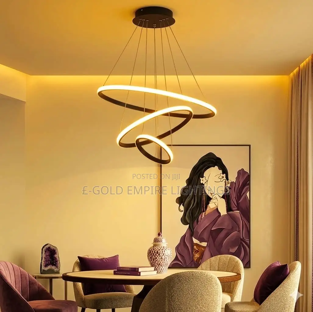 Modern Luxury LED Ring Chandelier – Elegant Ceiling Pendant Light
