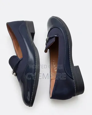 Girls Two-Tone Patent Textured Ballerina Flat