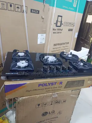 Polystar 5 Burner Gas Hob Pv-Ba8705agps With Heavy Cast Iron Support