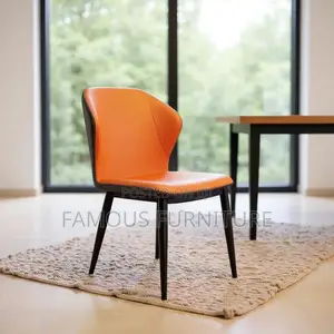 These Are Modern Upholstered Dining Chairs Featuring Sleek Contrast
