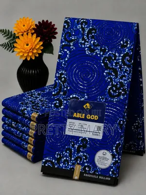 Blue Able God Ankara Fabric