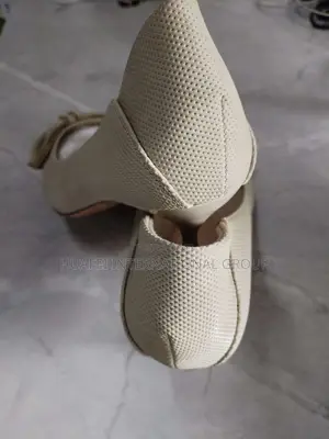 Beige Pointed Toe Kitten Heel With Bow