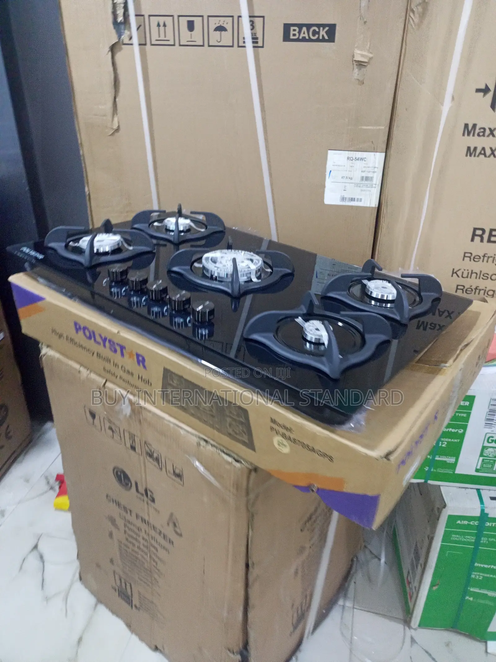 Polystar 5burner Built-in Gashob Pvba8705agps With Metal Control Knobs