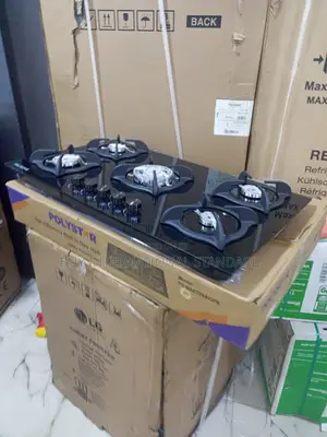 Polystar 5burner Built-in Gashob Pvba8705agps With Metal Control Knobs