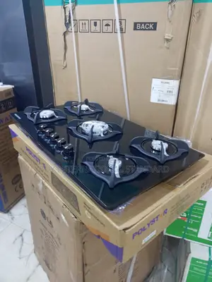 Polystar 5burner Built-in Gashob Pvba8705agps With Metal Control Knobs