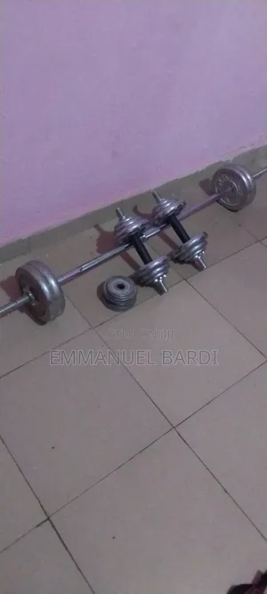 Chrome Barbell and Dumbell Set 50kg