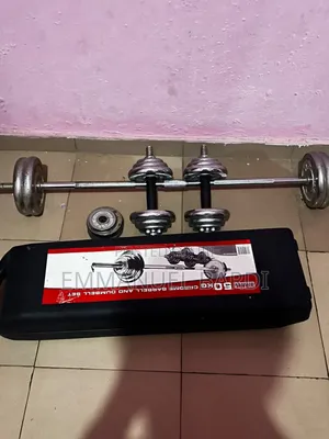 Chrome Barbell and Dumbell Set 50kg