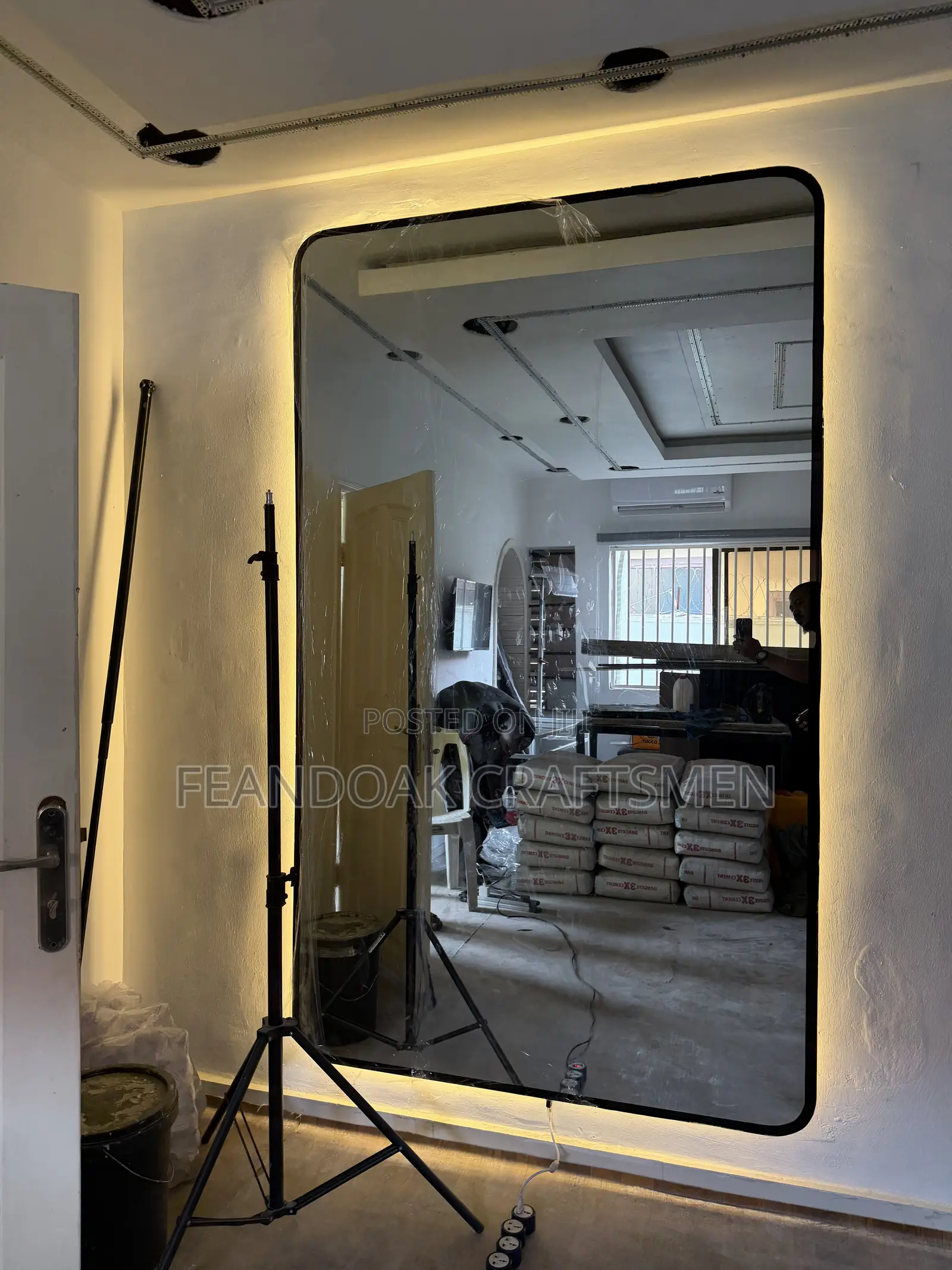 Large Mirror With Back Light