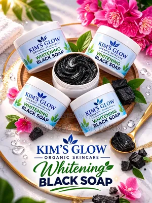 KIM’S GLOW Organic Skincare | Whitening Black Soap  