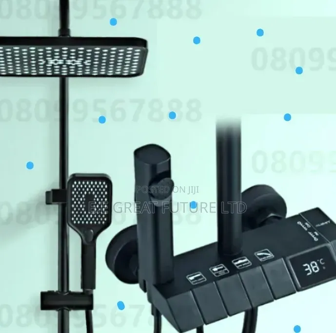 Black Shower Mixer Hot Cool