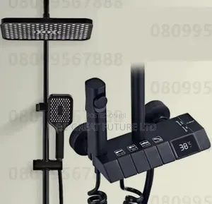Black Shower Mixer Hot Cool