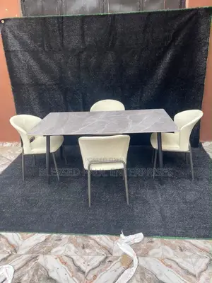 * Elegant Marble Dining Table Chair Set