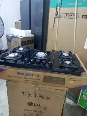 Polystar 5 Burner Gas Cooker Pv-Ba8705agps With Durable Glass Top
