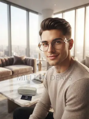 Oversized Round Stylish See Through Men's Glasses