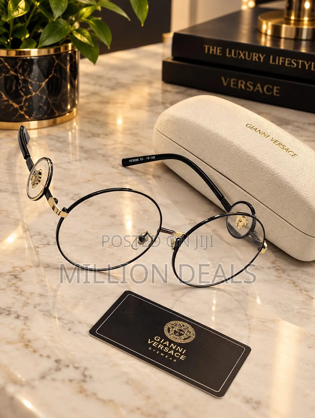 Oversized Round Stylish See Through Men's Glasses