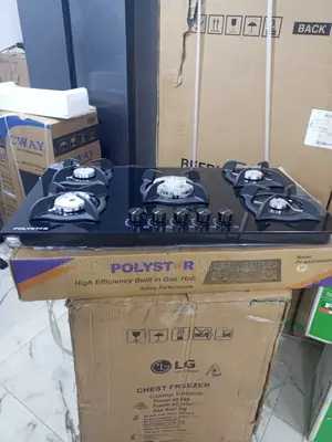 Polystar 5 Burner Gas Cooker Pv-Ba8705agps With Tempered Glass Top