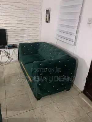 7 Sitter Green Parlour Sofas With Centre Table