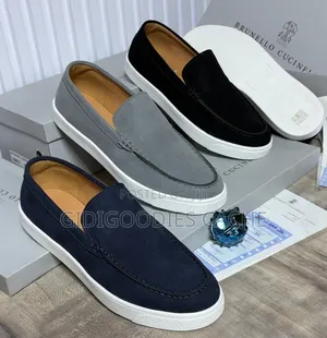Men's Suede Smart-Casual Loafers With White Sole Size 40-46