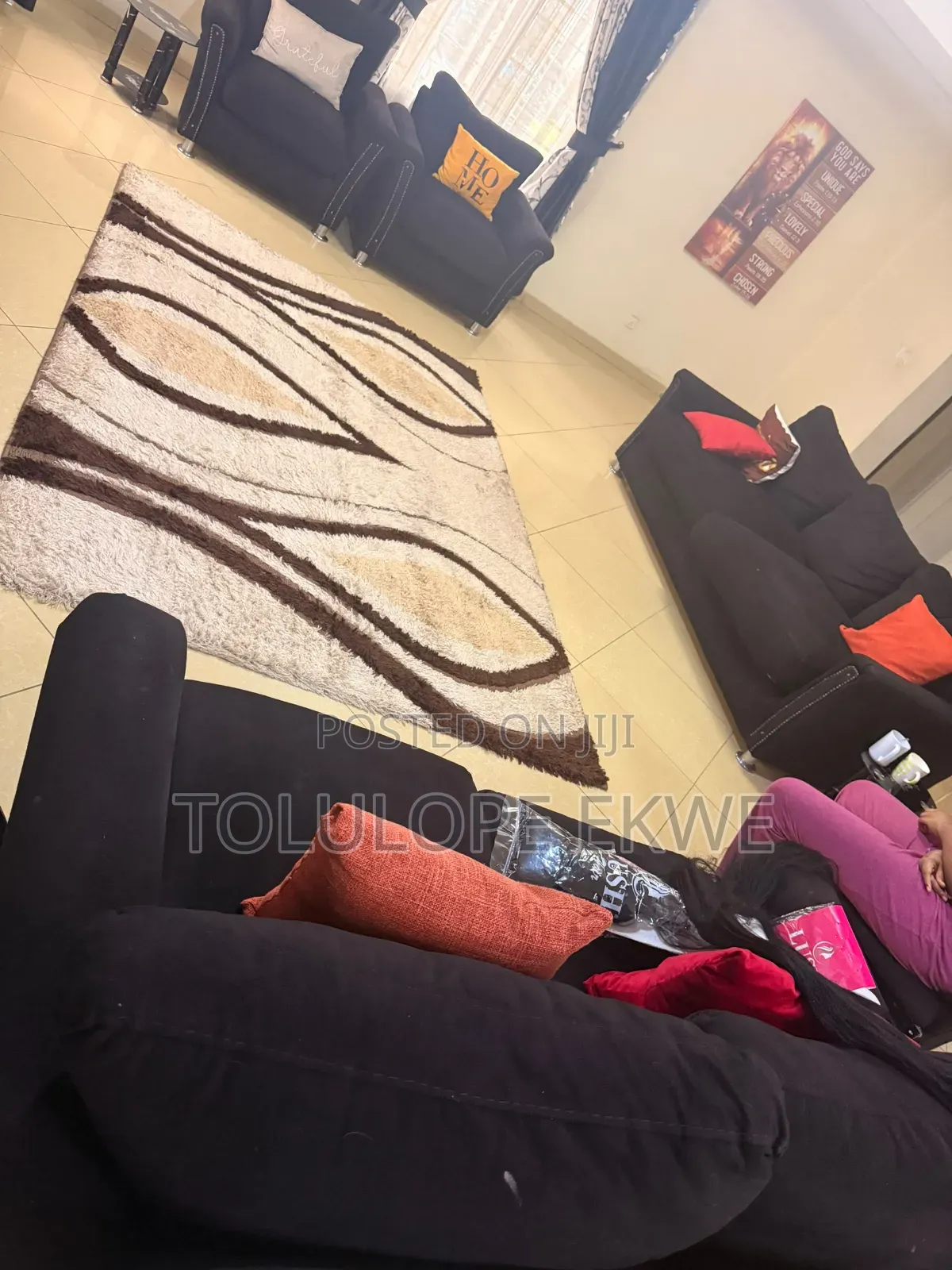 Black Settee Set