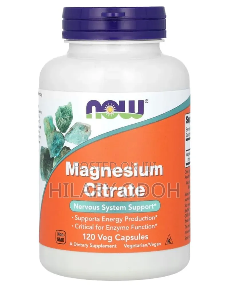 Now Magnesium Citrate 120 Capsules