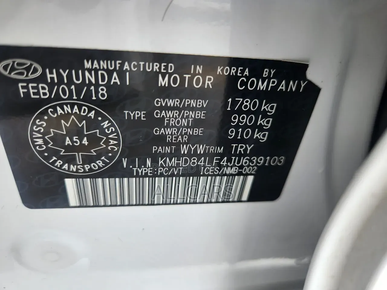 Hyundai Elantra 2018 White