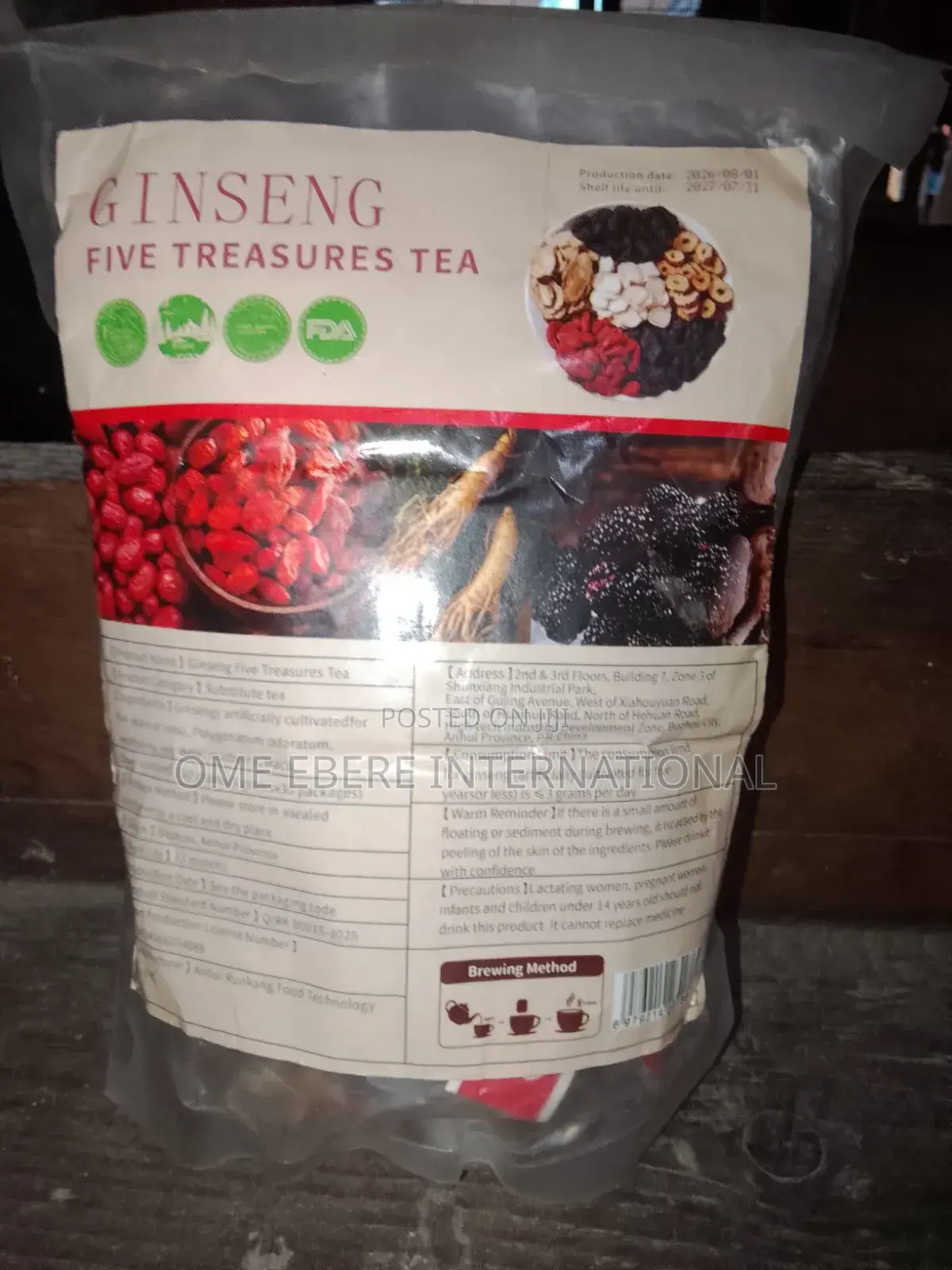 Ginseng Five Treasure Tea