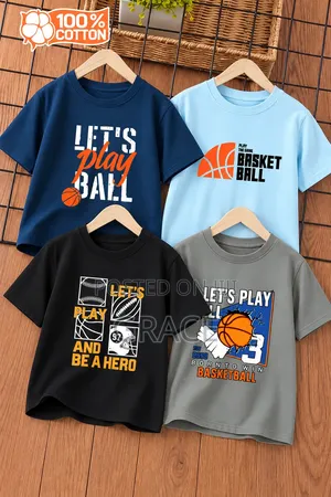 4pcs Boys Pure Cotten Short Sleeve T-Shirt