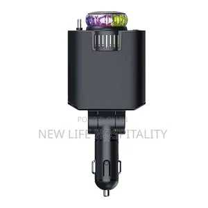 5 in 1Retractable Car Charger With Aromatherapy and Starlight,