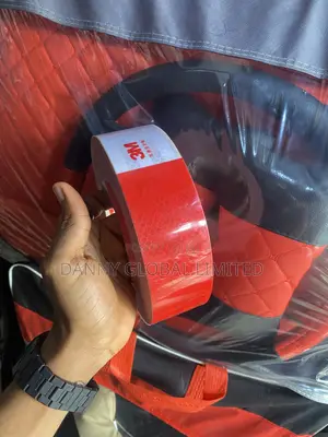 Red and White Bumper Reflective Sticker