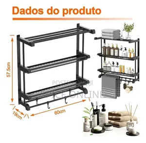 XVIP 3-Tier Wall-Mounted Bathroom Storage Rack