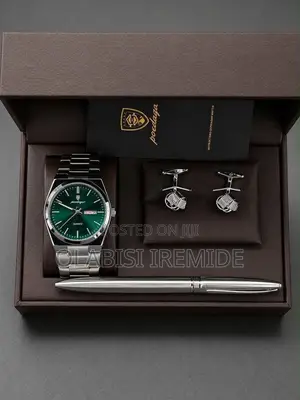 Brand New Poedagar Luxury Gift Set Watch Cufflinks Pen