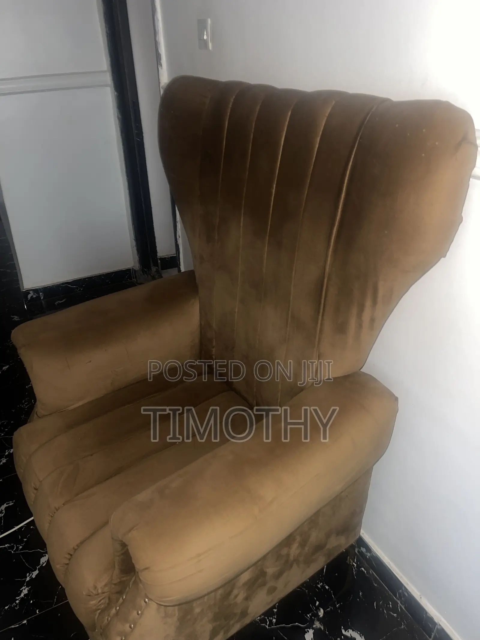 High-Back Wingback Armchair